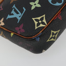 LOUIS VUITTON Multicolor Pochette Accessoires Pouch Black M92648 LV Auth 192454A-11