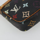 LOUIS VUITTON Multicolor Pochette Accessoires Pouch Black M92648 LV Auth 192454A-13