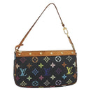 LOUIS VUITTON Multicolor Pochette Accessoires Pouch Black M92648 LV Auth 192454A-2