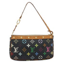 LOUIS VUITTON Multicolor Pochette Accessoires Pouch Black M92648 LV Auth 192454A-3