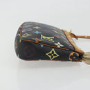 LOUIS VUITTON Multicolor Pochette Accessoires Pouch Black M92648 LV Auth 192454A-4