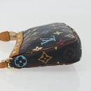 LOUIS VUITTON Multicolor Pochette Accessoires Pouch Black M92648 LV Auth 192454A-5