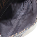 FENDI Zucca Canvas Mamma Baguette Shoulder Bag Brown Black Auth 192460M-21