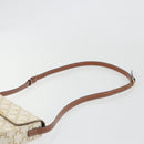 CELINE Triomphe Canvas Shoulder Bag PVC White Gold Auth 192461SAM-8