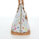 LOUIS VUITTON Multicolor Alma GM Hand Bag White M40441 LV Auth 192463SAV-5