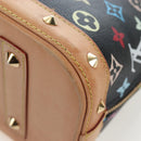 LOUIS VUITTON Monogram Multicolor Alma Hand Bag Black M92646 LV Auth 192464V-16