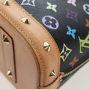 LOUIS VUITTON Monogram Multicolor Alma Hand Bag Black M92646 LV Auth 192464V-18