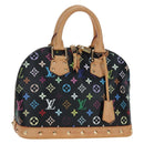 LOUIS VUITTON Monogram Multicolor Alma Hand Bag Black M92646 LV Auth 192464V-1