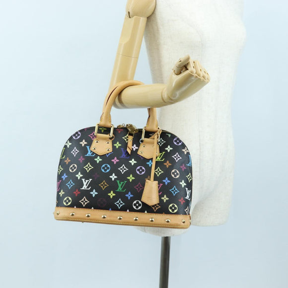 LOUIS VUITTON Monogram Multicolor Alma Hand Bag Black M92646 LV Auth 192464V