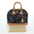 LOUIS VUITTON Monogram Multicolor Alma Hand Bag Black M92646 LV Auth 192464V-12
