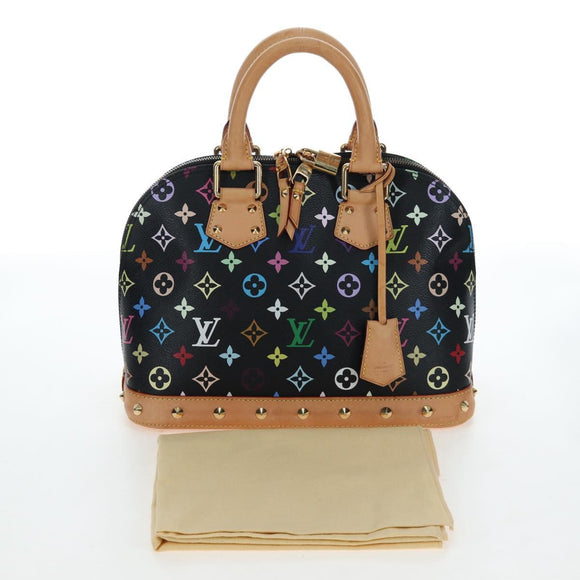 LOUIS VUITTON Monogram Multicolor Alma Hand Bag Black M92646 LV Auth 192464V