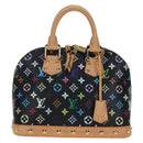 LOUIS VUITTON Monogram Multicolor Alma Hand Bag Black M92646 LV Auth 192464V-13