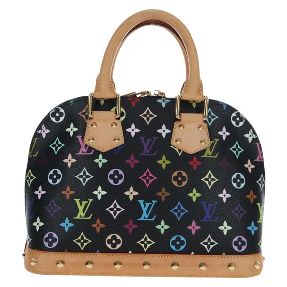 LOUIS VUITTON Monogram Multicolor Alma Hand Bag Black M92646 LV Auth 192464V