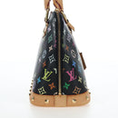 LOUIS VUITTON Monogram Multicolor Alma Hand Bag Black M92646 LV Auth 192464V-4