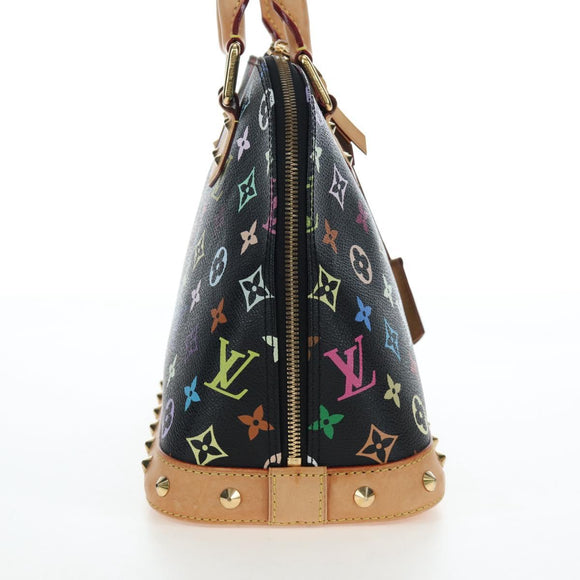 LOUIS VUITTON Monogram Multicolor Alma Hand Bag Black M92646 LV Auth 192464V