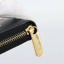 LOUIS VUITTON Epi Flower Zippy Wallet Long Wallet Black M62296 LV Auth 192465V-8