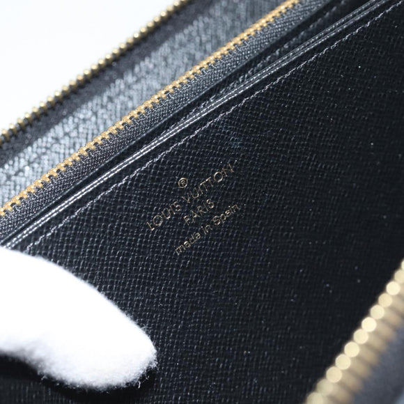 LOUIS VUITTON Epi Flower Zippy Wallet Long Wallet Black M62296 LV Auth 192465V