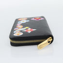 LOUIS VUITTON Epi Flower Zippy Wallet Long Wallet Black M62296 LV Auth 192465V-3