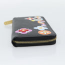 LOUIS VUITTON Epi Flower Zippy Wallet Long Wallet Black M62296 LV Auth 192465V-4