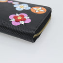 LOUIS VUITTON Epi Flower Zippy Wallet Long Wallet Black M62296 LV Auth 192465V-7