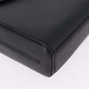 LOEWE Anagram Hand Bag Leather Black Silver Auth 192474V-9