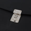 LOEWE Anagram Hand Bag Leather Black Silver Auth 192474V-17