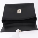 LOEWE Anagram Hand Bag Leather Black Silver Auth 192474V-18