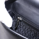 LOEWE Anagram Hand Bag Leather Black Silver Auth 192474V-22
