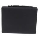 LOEWE Anagram Hand Bag Leather Black Silver Auth 192474V-2