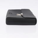 LOEWE Anagram Hand Bag Leather Black Silver Auth 192474V-3