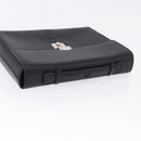 LOEWE Anagram Hand Bag Leather Black Silver Auth 192474V-6