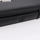 LOEWE Anagram Hand Bag Leather Black Silver Auth 192474V-7