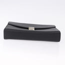 LOEWE Anagram Hand Bag Leather Black Silver Auth 192474V-5