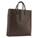 LOUIS VUITTON Damier Ebene Sac Plat Hand Bag N51140 LV Auth 192476V-1