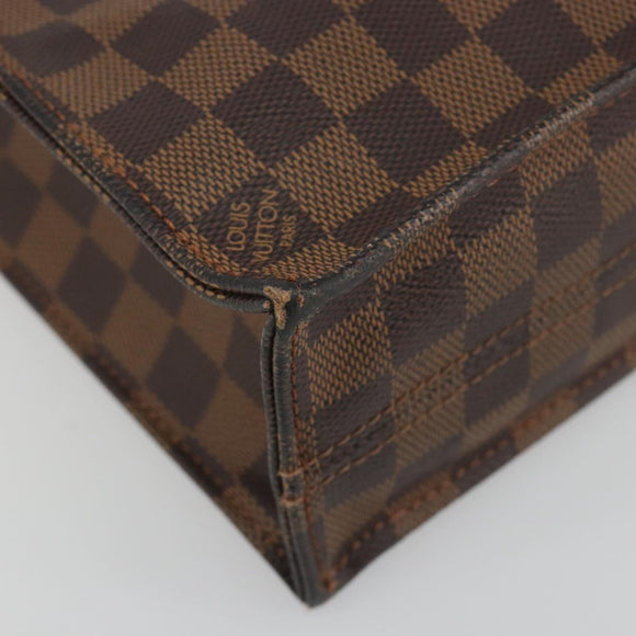 LOUIS VUITTON Damier Ebene Sac Plat Hand Bag N51140 LV Auth 192476V