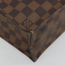 LOUIS VUITTON Damier Ebene Sac Plat Hand Bag N51140 LV Auth 192476V-8