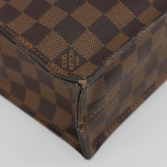 LOUIS VUITTON Damier Ebene Sac Plat Hand Bag N51140 LV Auth 192476V