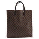 LOUIS VUITTON Damier Ebene Sac Plat Hand Bag N51140 LV Auth 192476V-13