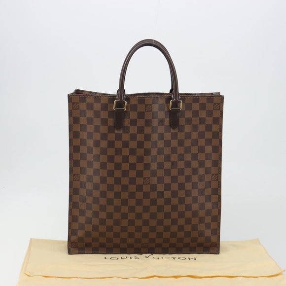LOUIS VUITTON Damier Ebene Sac Plat Hand Bag N51140 LV Auth 192476V