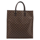 LOUIS VUITTON Damier Ebene Sac Plat Hand Bag N51140 LV Auth 192476V-2