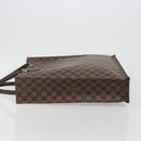 LOUIS VUITTON Damier Ebene Sac Plat Hand Bag N51140 LV Auth 192476V-4