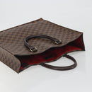 LOUIS VUITTON Damier Ebene Sac Plat Hand Bag N51140 LV Auth 192476V-6
