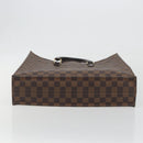 LOUIS VUITTON Damier Ebene Sac Plat Hand Bag N51140 LV Auth 192476V-5