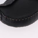 FENDI Shoulder Bag Leather Black Silver Auth 192479A-14