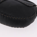 FENDI Shoulder Bag Leather Black Silver Auth 192479A-17
