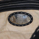 FENDI Shoulder Bag Leather Black Silver Auth 192479A-20