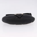 FENDI Shoulder Bag Leather Black Silver Auth 192479A-5