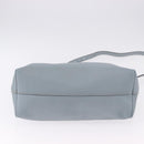 PRADA Tote Bag Leather 2way Light Blue Gold Auth 192481A-11