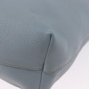 PRADA Tote Bag Leather 2way Light Blue Gold Auth 192481A-13