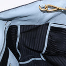 PRADA Tote Bag Leather 2way Light Blue Gold Auth 192481A-21